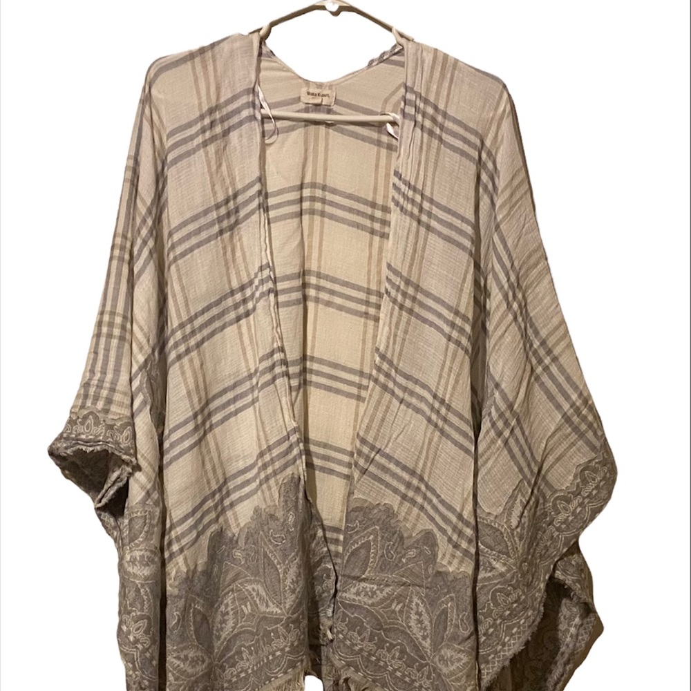 WORLD MARKET Women’s Size ONE SIZE Gray  KIMONO Open Front COVER-UP Beach Cover